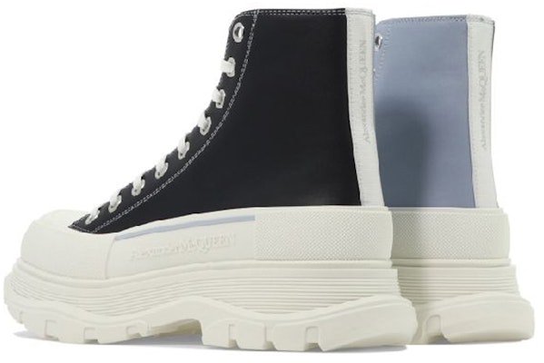 亞歷山大∙麥昆 Alexander McQueen Tread Slick 牛皮 鞋帶高筒 運動休閒鞋 男款 黑藍色 Shop 亞歷山大∙麥昆 Alexander McQueen Tread Slick 牛皮 鞋帶高筒 運動休閒鞋 男款 黑藍色