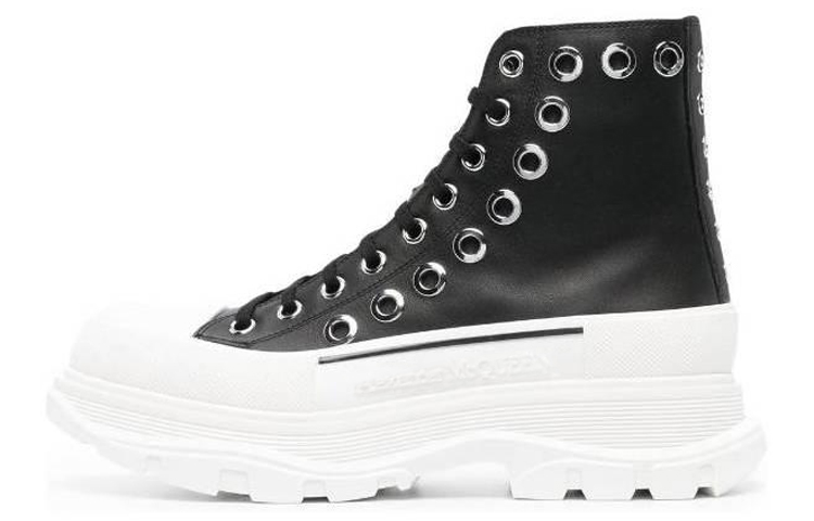 Alexander McQueen Tread Slick High 'Black Leather' 727806WIATF1320