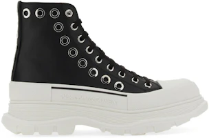 Order Alexander McQueen Tread Slick Tinggi 'Kulit Hitam' 727806WIATF1320