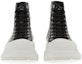 Lookbook Alexander McQueen Tread Slick Tinggi 'Kulit Hitam' 727806WIATF1320