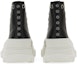 Shop Alexander McQueen Tread Slick Tinggi 'Kulit Hitam' 727806WIATF1320