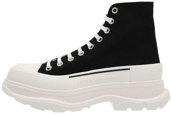 Alexander McQueen Tread Slick High 'Black White' 705659-W4MV2-1070 Buy Alexander McQueen Tread Slick High 'Black White' 705659-W4MV2-1070