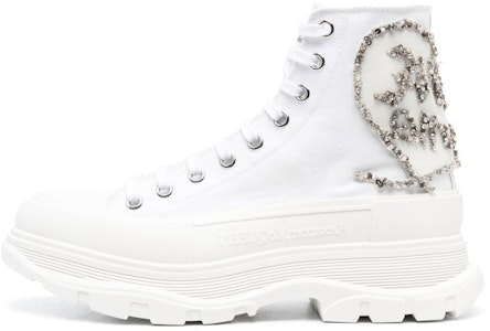 アレキサンダー・マックイーン トレッド スリック ハイ (ホワイトキャンバス) 711112W4TGB9423 Buy アレキサンダー・マックイーン トレッド スリック ハイ (ホワイトキャンバス) 711112W4TGB9423