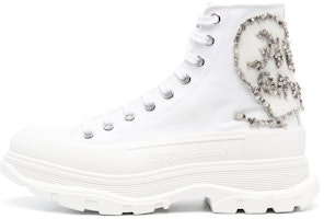 Alexander McQueen Tread Slick High 'White Canvas' 711112W4TGB9423 Alexander McQueen Tread Slick High 'White Canvas' 711112W4TGB9423
