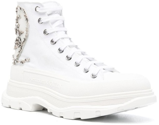 Alexander McQueen Tread Slick High 'White Canvas' 711112W4TGB9423 Order Alexander McQueen Tread Slick High 'White Canvas' 711112W4TGB9423