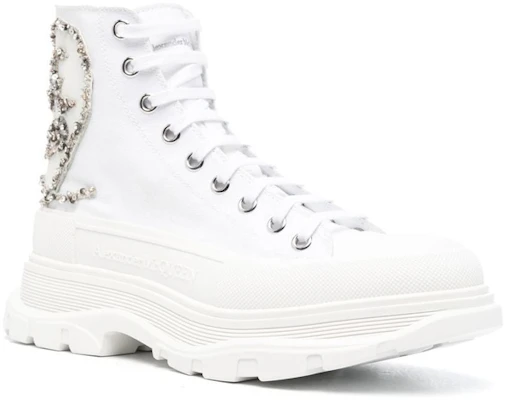 Alexander McQueen Tread Slick High 'White Canvas' 711112W4TGB9423 Order Alexander McQueen Tread Slick High 'White Canvas' 711112W4TGB9423