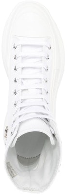 Alexander McQueen Tread Slick Tinggi 'Kanvas Putih' 711112W4TGB9423 Shop Alexander McQueen Tread Slick Tinggi 'Kanvas Putih' 711112W4TGB9423