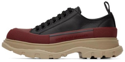 Alexander McQueen Tread Slick Lace-Up 'Black Red Beige' 705662-WHZ6H-1541 Alexander McQueen Tread Slick Lace-Up 'Black Red Beige' 705662-WHZ6H-1541