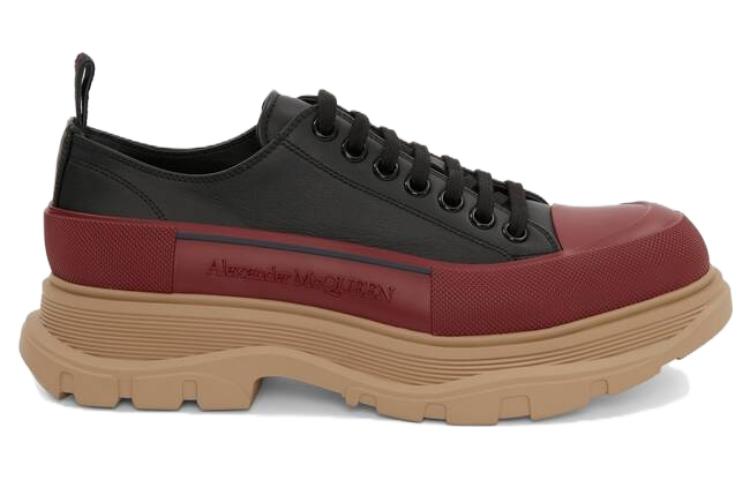 Order アレキサンダー・マックイーン トレッド スリック レースアップ 黒赤ベージュ 705662-WHZ6H-1541
