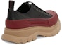 Shop 亞歷山大·麥昆 皮革系帶時尚厚底鞋 Tread Slick 男款 黑紅色