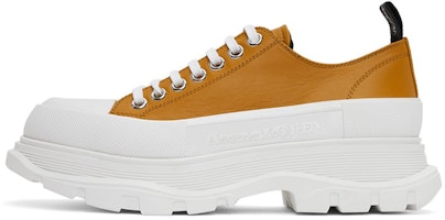 Alexander McQueen Tread Slick Lace-Up 'Mustard' Sepatu Mustard Wanita 627225-WHZP2-7169 Buy Alexander McQueen Tread Slick Lace-Up 'Mustard' Sepatu Mustard Wanita 627225-WHZP2-7169