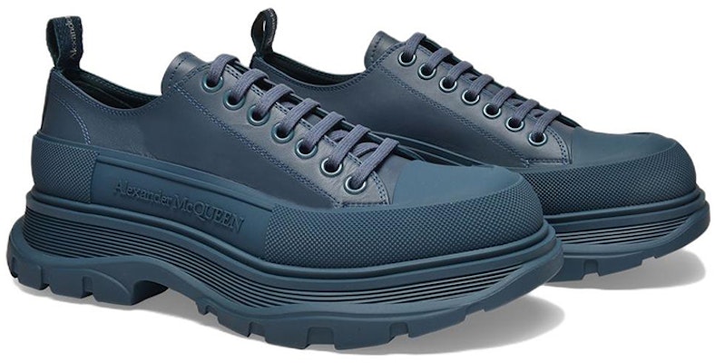 Alexander McQueen Tread Slick Lace-Up 'Petrol' Sepatu Pria/Wanita 627225-WIBT1-4476 Order Alexander McQueen Tread Slick Lace-Up 'Petrol' Sepatu Pria/Wanita 627225-WIBT1-4476