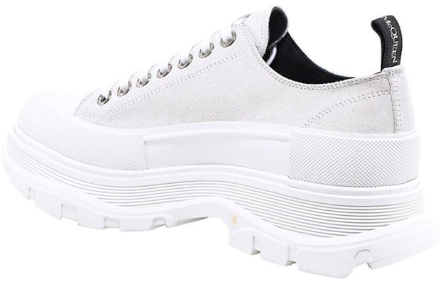 Alexander McQueen Tread Slick 低幫馬丁靴 白灰 Shop Alexander McQueen Tread Slick 低幫馬丁靴 白灰