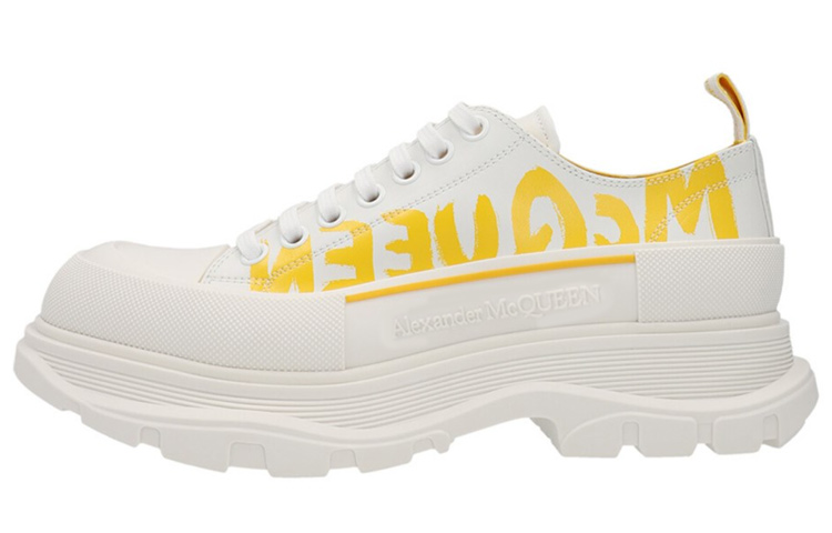 Buy Alexander McQueen Tread Slick Cordones 'Blanco Amarillo Pop' 711108-WIAT6-9429