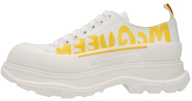 Alexander McQueen Tread Slick Lace-Up 'White Pop Yellow' 711108-WIAT6-9429 Alexander McQueen Tread Slick Lace-Up 'White Pop Yellow' 711108-WIAT6-9429