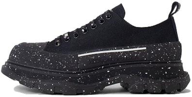 Alexander McQueen Tread Slick Lace Up 'Black White Paint Splatter' 682414-W4MVI-1070 Alexander McQueen Tread Slick Lace Up 'Black White Paint Splatter' 682414-W4MVI-1070