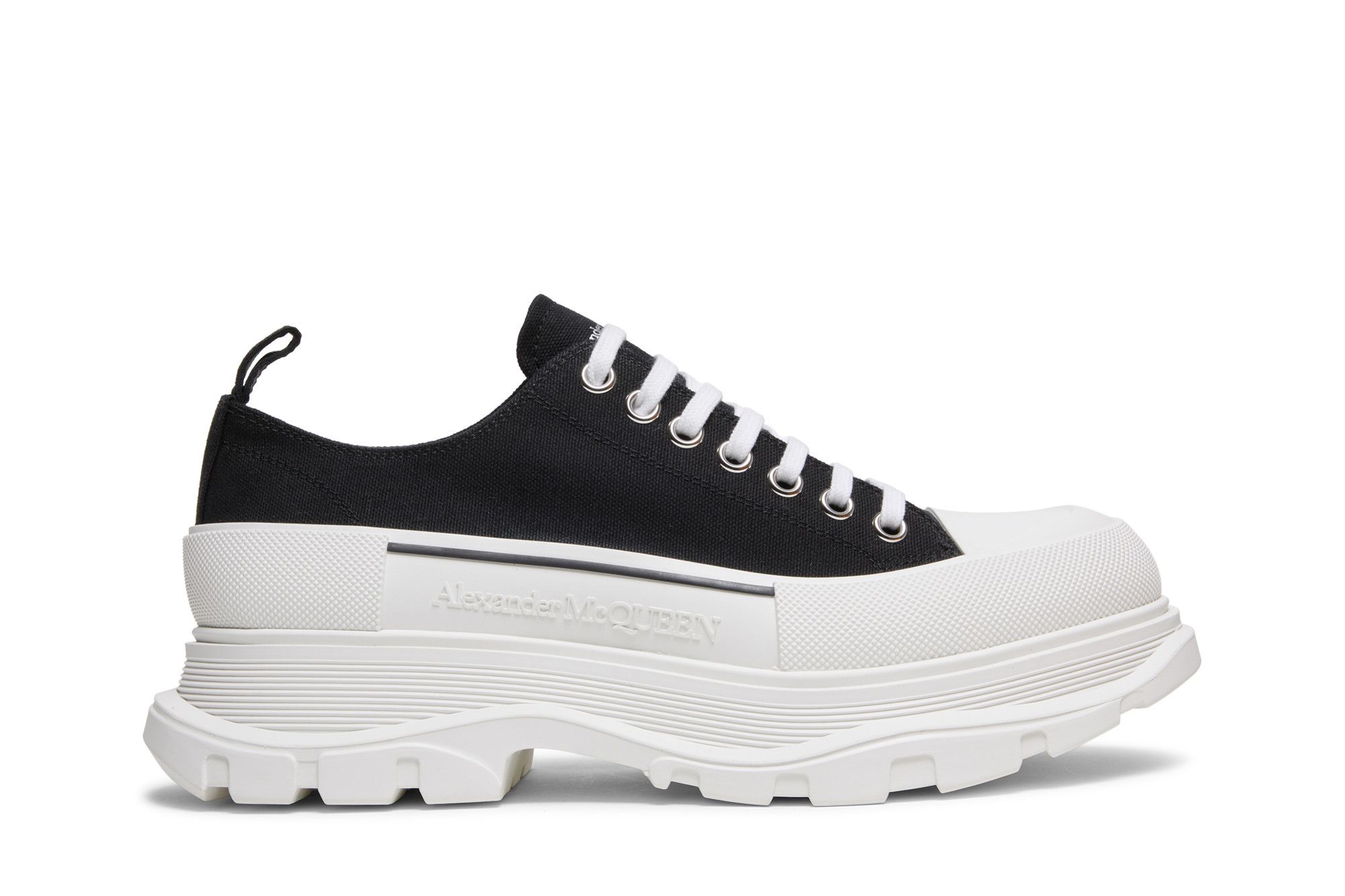 Alexander McQueen Tread Slick Lace Up 'Black White' 604257-W4MV2-1070