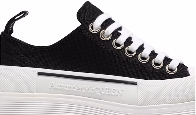 (W) Alexander McQueen Tread Slick Lace Up 'Hitam Putih' 611705-W4L32-1070 Order (W) Alexander McQueen Tread Slick Lace Up 'Hitam Putih' 611705-W4L32-1070