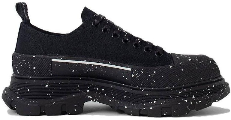 Alexander McQueen Tread Slick Lace Up 'Black White Paint Splatter' 682414-W4MVI-1070 Order Alexander McQueen Tread Slick Lace Up 'Black White Paint Splatter' 682414-W4MVI-1070
