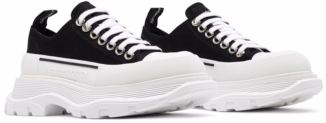 (W) Alexander McQueen Tread Slick Lace Up 'Hitam Putih' 611705-W4L32-1070 Cheap (W) Alexander McQueen Tread Slick Lace Up 'Hitam Putih' 611705-W4L32-1070