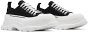 Cheap Alexander McQueen Tread Slick Lace Up 'Hitam Putih' 604257-W4L32-1070
