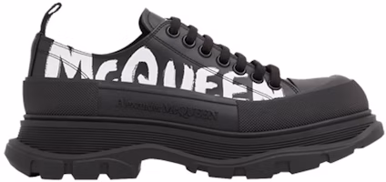 Alexander McQueen Tread Slick Lace-Up 'Graffiti Logo - Black White' 711108-WIAT6-1070 Alexander McQueen Tread Slick Lace-Up 'Graffiti Logo - Black White' 711108-WIAT6-1070