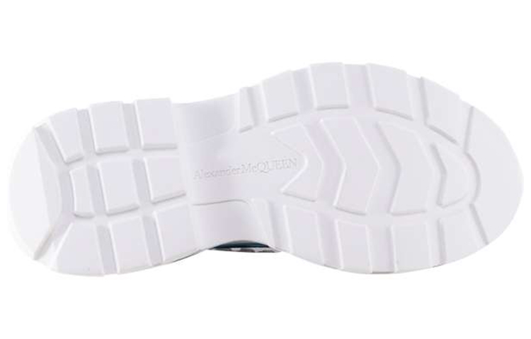 Purchase 亚历山大·麦昆 Tread Slick 绿蓝色系带靴 604257-W4MV2-3135