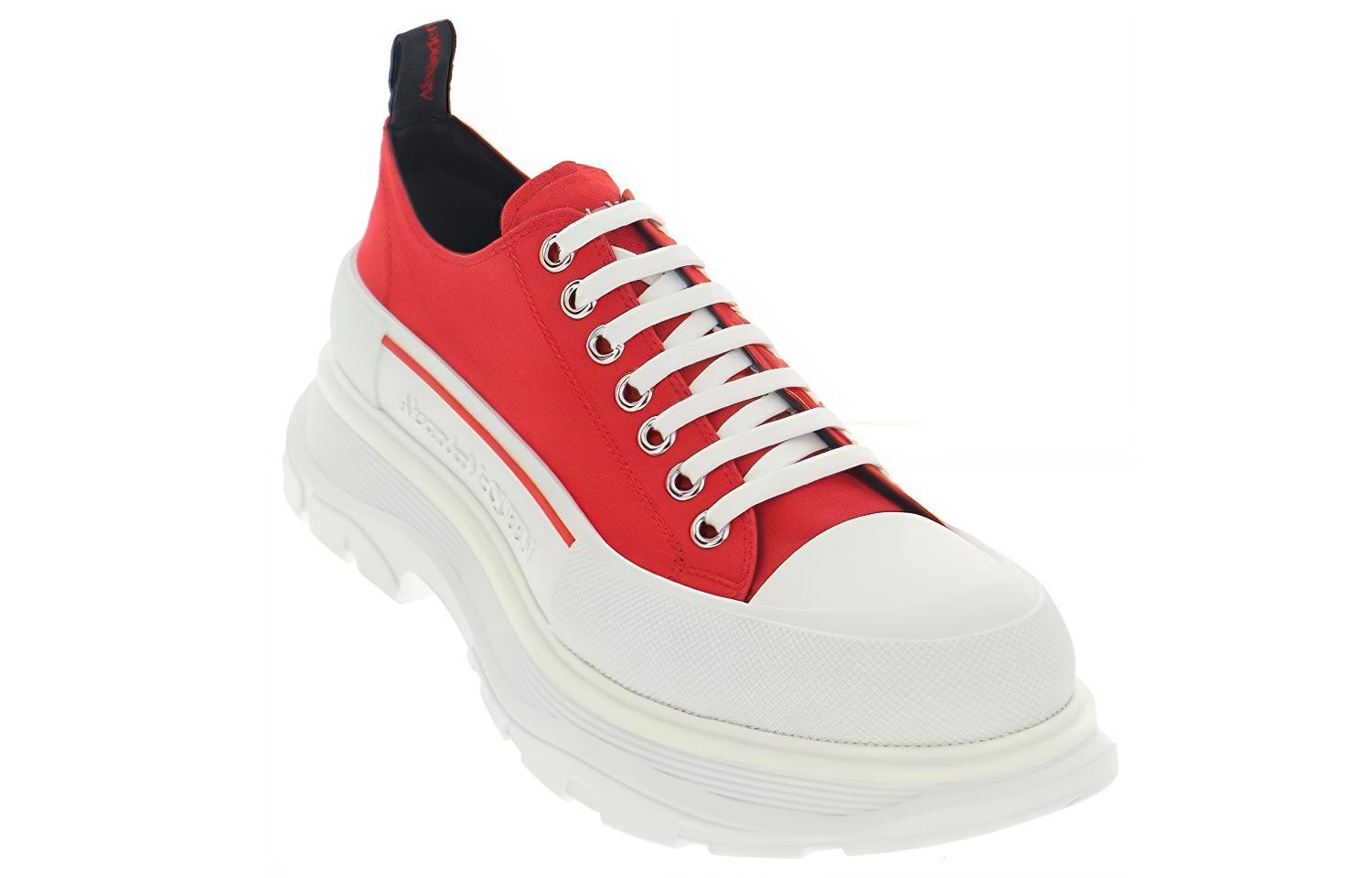 Order 亚历山大·麦昆 Tread Slick 系列'欲望红'绑带靴 604257-W4L51-6487