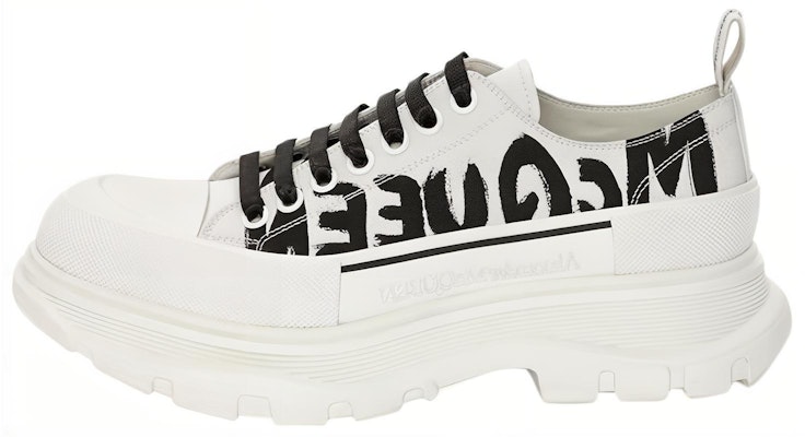 Alexander McQueen Tread Slick Lace Up 'McQueen Graffiti Logo - White' 682423WIABD9488 Buy Alexander McQueen Tread Slick Lace Up 'McQueen Graffiti Logo - White' 682423WIABD9488