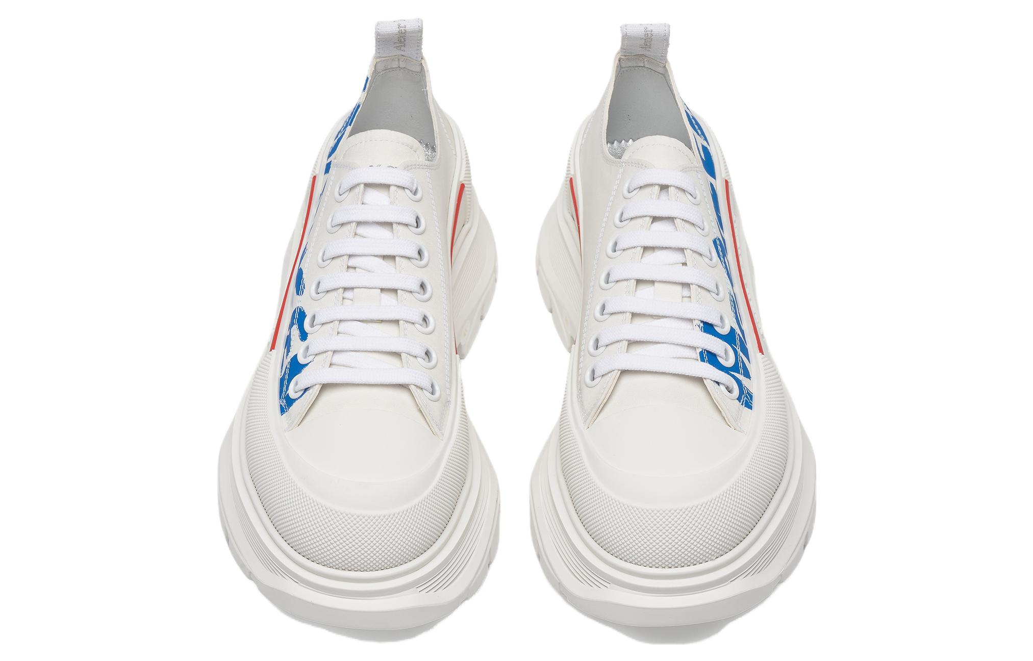 Lookbook Alexander McQueen Tread Slick Cordones 'Graffiti Logo McQueen - Blanco Azul' 682421-W4RQ9-9357