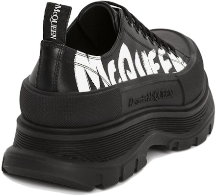 Alexander McQueen Tread Slick Lace Up 'McQueen Graffiti Logo - Black' 682423WIABD1070/711108WIAT61070 Lookbook Alexander McQueen Tread Slick Lace Up 'McQueen Graffiti Logo - Black' 682423WIABD1070/711108WIAT61070