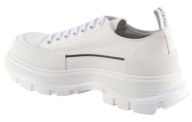 Shop Alexander McQueen Tread Slick Cordones 'McQueen Graffiti Logo - Blanco' 682421-W4RQ2-9356
