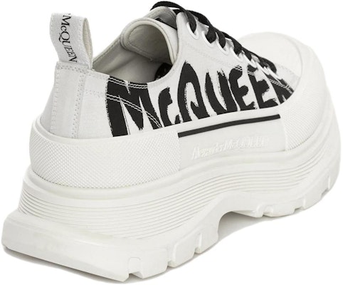Alexander McQueen Tread Slick Lace Up 'McQueen Graffiti Logo - White' 682423WIABD9488 Shop Alexander McQueen Tread Slick Lace Up 'McQueen Graffiti Logo - White' 682423WIABD9488