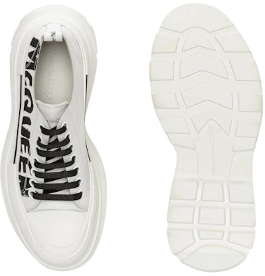 Alexander McQueen Tread Slick Lace Up 'McQueen Graffiti Logo - White' 682423WIABD9488 Purchase Alexander McQueen Tread Slick Lace Up 'McQueen Graffiti Logo - White' 682423WIABD9488