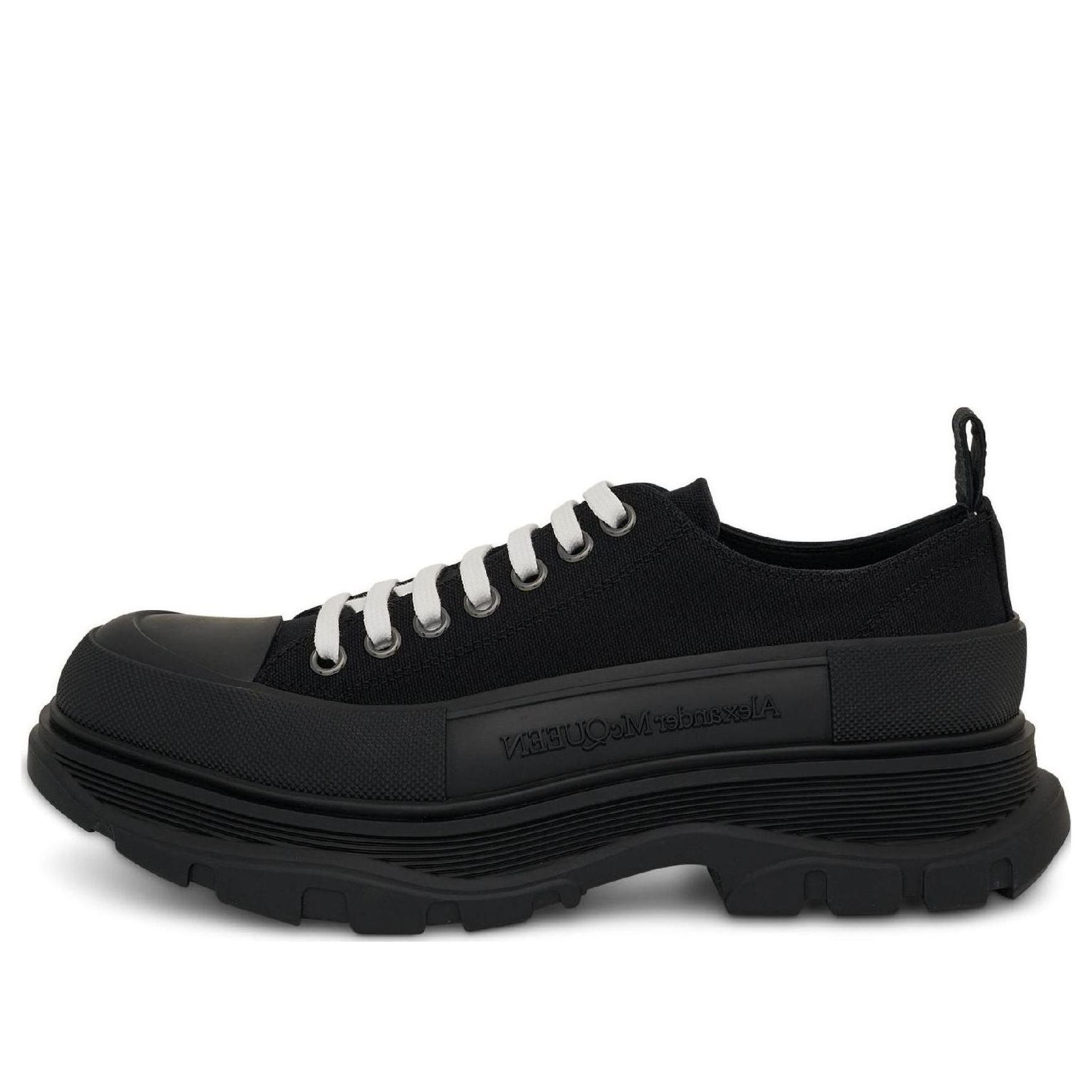 Alexander McQueen Tread Slick Lace Up 'Triple Black' 705660-W4MV2-1000