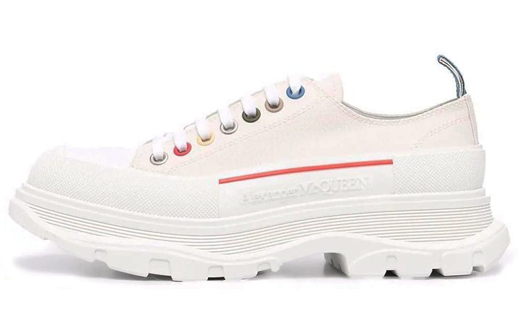 Buy 亞歷山大·麥昆 Tread Slick 時尚簡約 舒適運動 厚底鞋 男款 白色