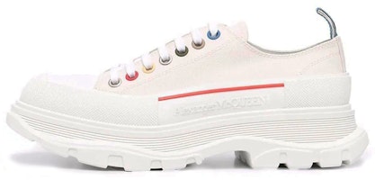 Alexander McQueen Tread Slick Lace Up 'White Multi-Color' 604257-W4MVG-9533 Alexander McQueen Tread Slick Lace Up 'White Multi-Color' 604257-W4MVG-9533