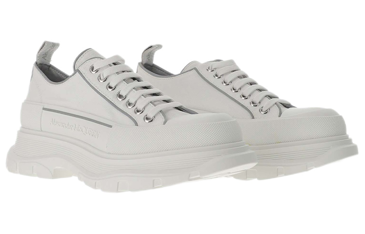Lookbook Alexander McQueen Tread Slick Lace Up 'White Silver' 705664-W4TGA-9348