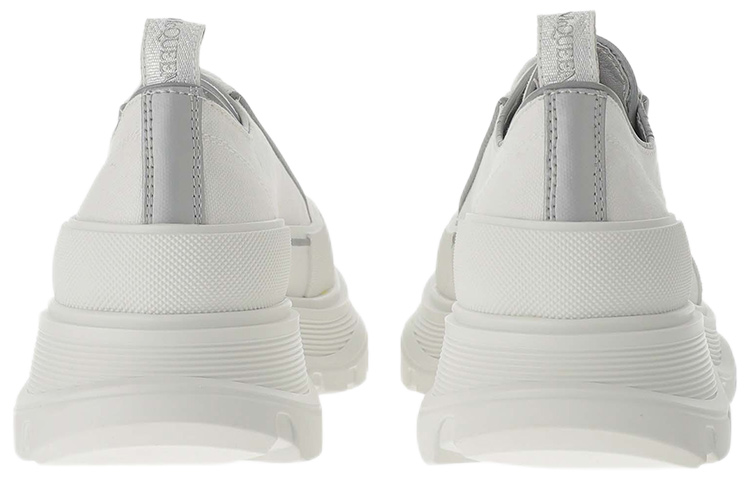 Shop Alexander McQueen Tread Slick Lace Up 'White Silver' 705664-W4TGA-9348