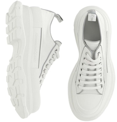 Alexander McQueen Tread Slick Lace Up 'Putih Perak' 705664-W4TGA-9348 Shop Alexander McQueen Tread Slick Lace Up 'Putih Perak' 705664-W4TGA-9348