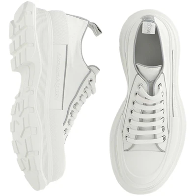 Alexander McQueen Tread Slick Lace Up 'White Silver' 705664-W4TGA-9348 Purchase Alexander McQueen Tread Slick Lace Up 'White Silver' 705664-W4TGA-9348