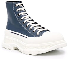 亞歷山大·麥昆 Tread Slick 時尚潮流增高高幫馬丁靴 深藍色 Order 亞歷山大·麥昆 Tread Slick 時尚潮流增高高幫馬丁靴 深藍色