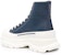 Alexander McQueen Tread Slick Lace Up Boot 'Navy Leather' Kulit Biru. 627206WIAM24456