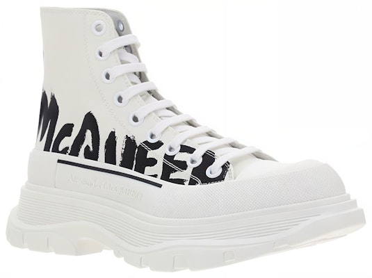 Alexander McQueen Tread Slick Logo Sneakers 'Putih Hitam' 682420W4RQ29356 Order Alexander McQueen Tread Slick Logo Sneakers 'Putih Hitam' 682420W4RQ29356