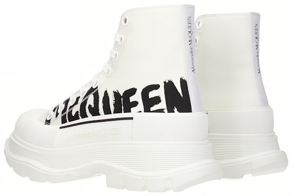 Alexander McQueen Tread Slick Logo Sneakers 'Putih Hitam' 682420W4RQ29356 Shop Alexander McQueen Tread Slick Logo Sneakers 'Putih Hitam' 682420W4RQ29356