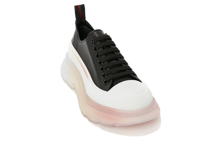 Lookbook アレキサンダー・マックイーン トレッド スリック ロー (黒/白) 705662WHZ6E1599