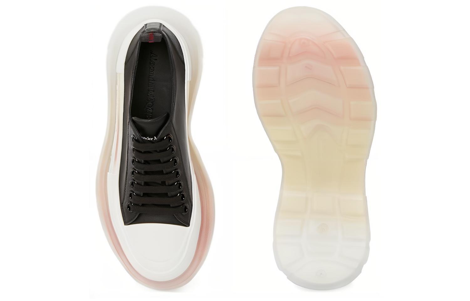 Purchase アレキサンダー・マックイーン トレッド スリック ロー (黒/白) 705662WHZ6E1599