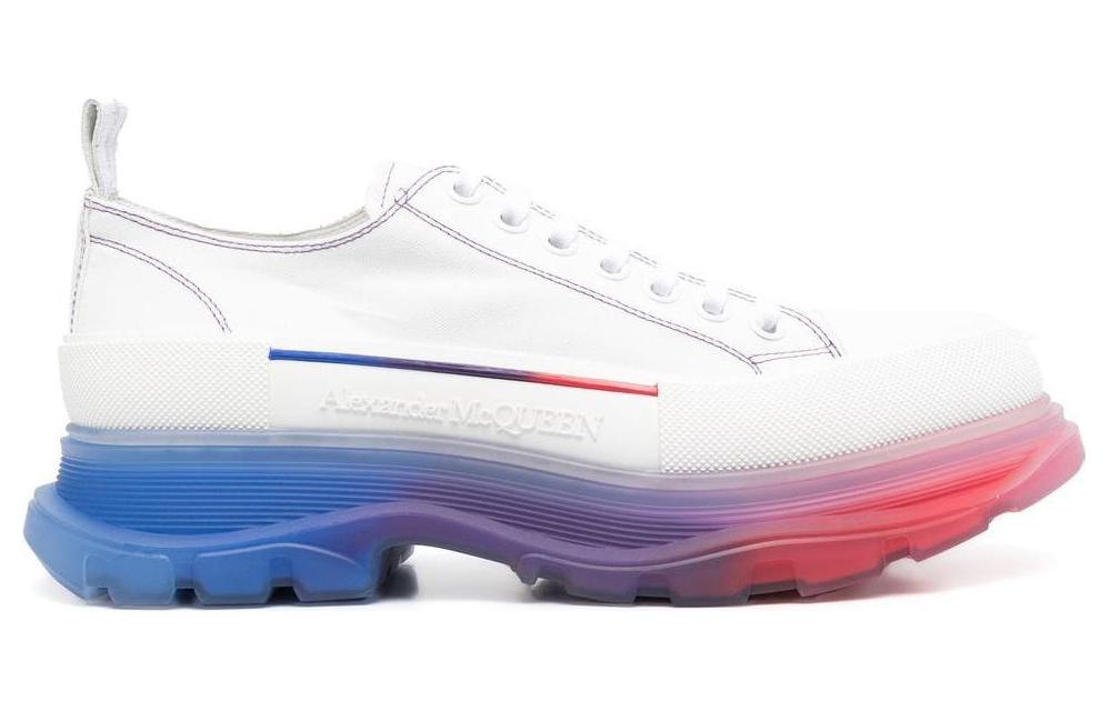 Alexander McQueen Tread Slick Low Lace Up Shoes 'White Multi' 圖 2