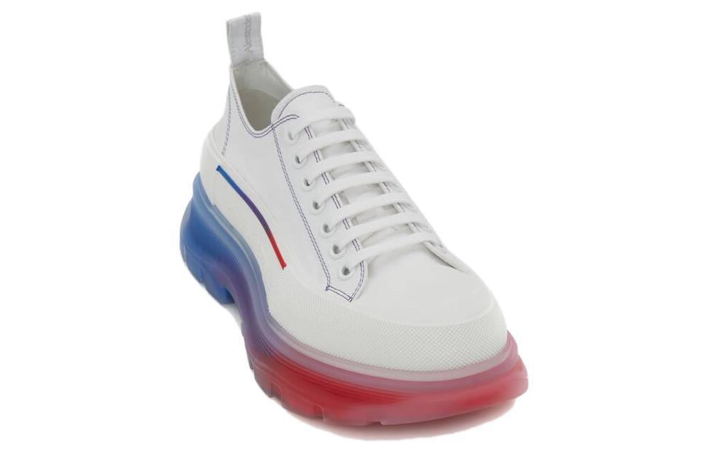 Alexander McQueen Tread Slick Low Lace Up Shoes 'White Multi' 圖 3