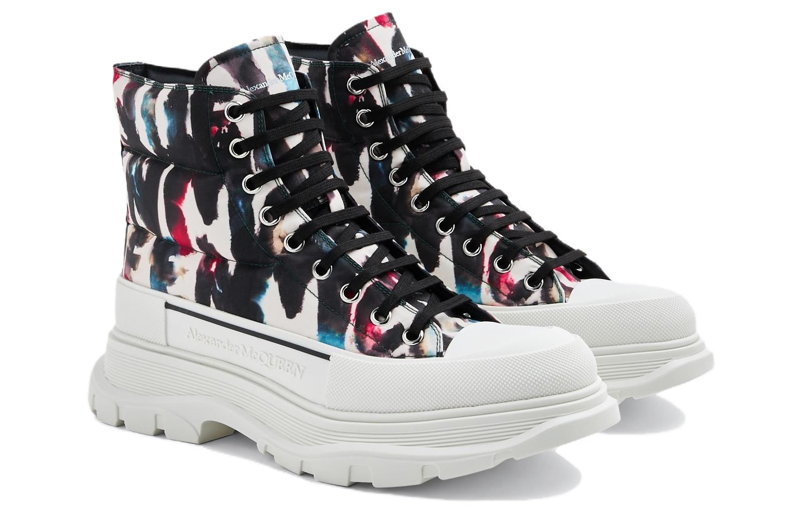 Lookbook マックイーン トレッド スリック キルトブーツ (水彩グラフィティ) 727384-W4PM1-8916